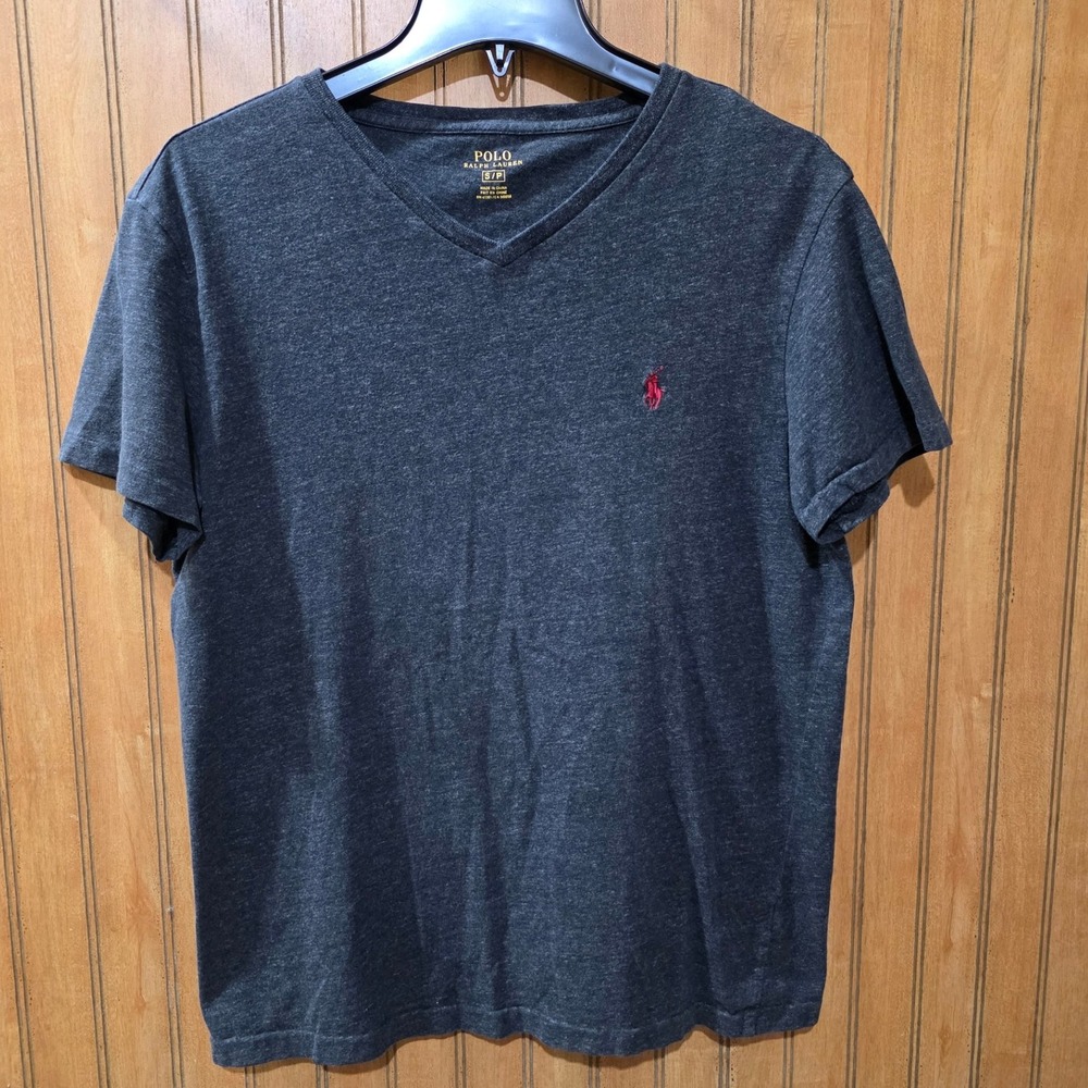 Polo Ralph Lauren V-Neck T-Shirt Soft Cotton Casual Tee Sz S